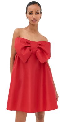Kika Vargas Tammy Taffeta Dress Red 12