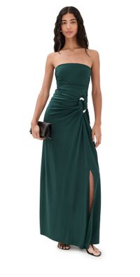 SIMKHAI Emma Bustier Gown Emerald 8