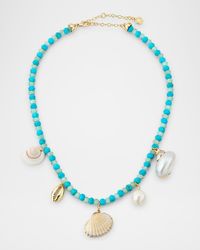 Beck Necklace with Turquoise and Seashells