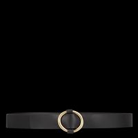Sessun - Ceinture cuir boucle ronde - Taille L - Noir