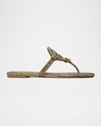 Miller Embellished Medallion Flat Thong Sandals