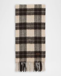 Llama and Wool Tartan Scarf