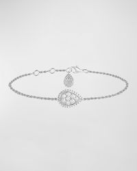 Quatre 18K White Gold Clou de Paris Bracelet
