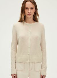 Pablo - Gilet droit col rond en laine mélangée - Taille 3 - Beige