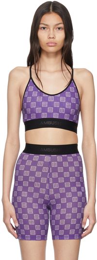 AMBUSH Purple Nylon Sports Bra