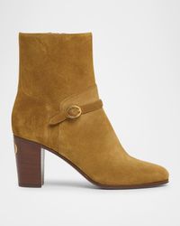 Pattie Suede Buckle Ankle Boots