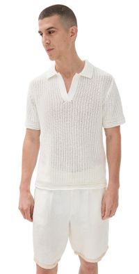 ÁWET Yared Knit Polo Cream S