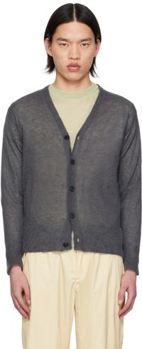 AURALEE Gray Sheer Cardigan