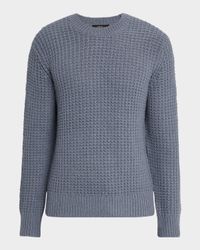 Men's Macro Waffle Cashmere Sweater