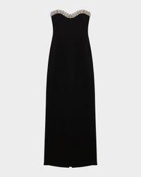 Riona Strapless Crystal-Embellished Bustier Gown