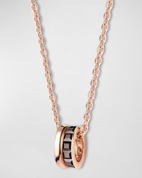 Quatre 18K Rose Gold & Brown PVD Mini Pendant Necklace