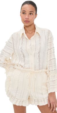 AKNVAS Clayre Pleated Blouse Cream 6