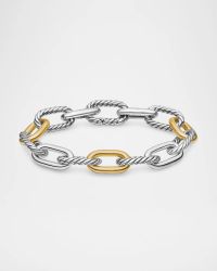 DY Madison Chain Bracelet in Silver with 18K Gold, 11mm