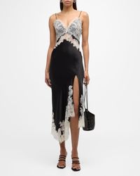 Daphne Lace Asymmetric Midi Dress