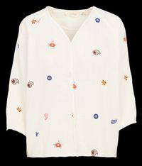 Acote - Blouse Col V à broderies - Taille 4 - Blanc