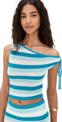 Seven Wonders Hazel Top Blue Multi S