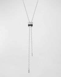 Quatre 18K White Gold Double Edition Small Tie Necklace