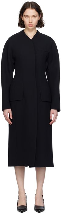 JACQUEMUS Black Les Sculptures 'Le manteau Ovalo' Coat