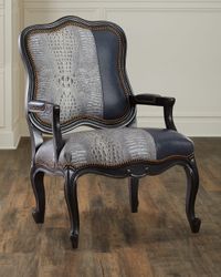 Alex Leather Bergere Chair