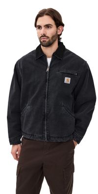 Carhartt WIP OG Detroit Jacket Black/Black (Stone Washed) L