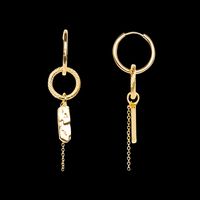 Sessun - Boucles d'oreilles pampilles en laiton - Taille Unique - Doré