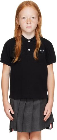 COMME des GARÇONS PLAY Kids Black Heart Patch Polo