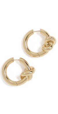 Jennifer Fisher Hinge Knot Huggie Earrings Yellow Gold One Size