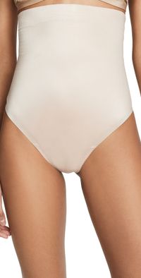 SPANX SPANXshape Suit Your Fancy High-Waisted Thong Champagne Beige M