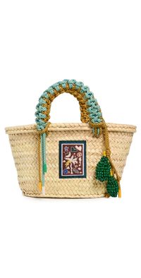 ALÉMAIS Macrame Mini Basket Bag Blonde One Size