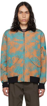 PS by Paul Smith Blouson aviateur graphique bleu et orange