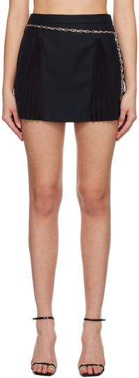 lesugiatelier Navy Chain Miniskirt
