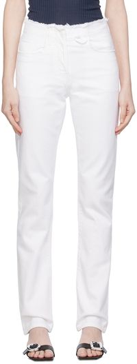 JACQUEMUS White Le Chouchou 'La Chemise De Nîmes Linon' Jeans