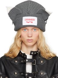 Charles Jeffrey LOVERBOY Gray Chunky Ears Beanie