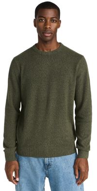 Faherty Jackson Crew Sweater Olive Heather XL