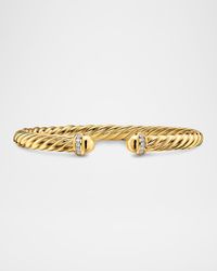 Cablespira Flex Bracelet with Diamonds in 18K Gold, 6mm