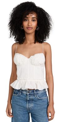 En Saison Raina Bustier Top Off White L