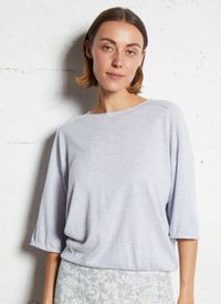 Maison 123 - Pull ample manches courtes en laine mélangée - Taille XL - Bleu