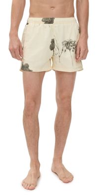 AUTO-REPLY Printed Sebastian Swim Trunks 4 Beach Brush/Natural M