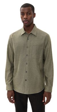 Theory Weekend Shirt in Spun Flannel Duffle Multi XL
