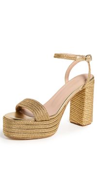 Andrea Gomez Becka Sandals Gold Raffia 41