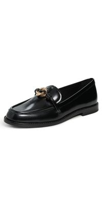 Loeffler Randall Roma Loafers with Hardware Black 6