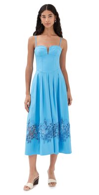 Rebecca Vallance Montreux Midi Dress Blue 4