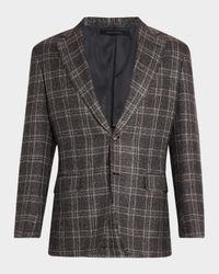 Men's Wool-Cashmere Plaid Sport Coat