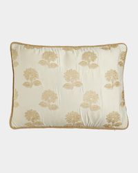 Antoinette King Sham with Chenille Flowers & Cord Trim