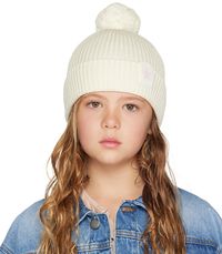 Golden Goose Kids White Pom Pom Beanie