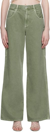 AGOLDE Green Magda Jeans