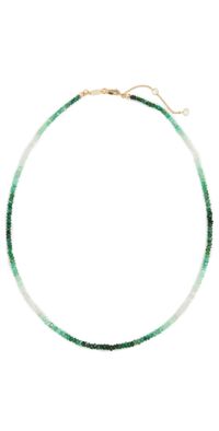 SHASHI Aisha Gemstone Necklace Emerald Ombre Floral One Size