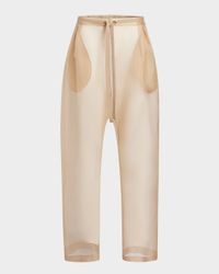 Trenton Drawstring Sheer Pants