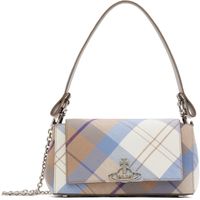 Vivienne Westwood Moyen sac Hazel beige et bleu - capsule exclusive à SSENSE