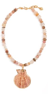 Brinker + Eliza Paprika Necklace Flower Agate One Size